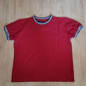 Deep Red Crewneck Top